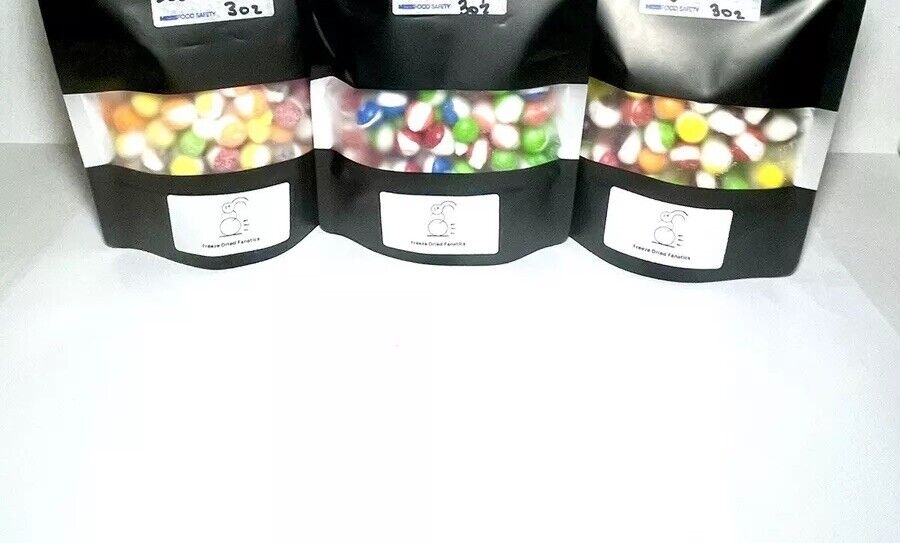 Freeze Dried Candy Assorted Rainbow Crunch 3 Flavors 3 Oz Made Fresh
