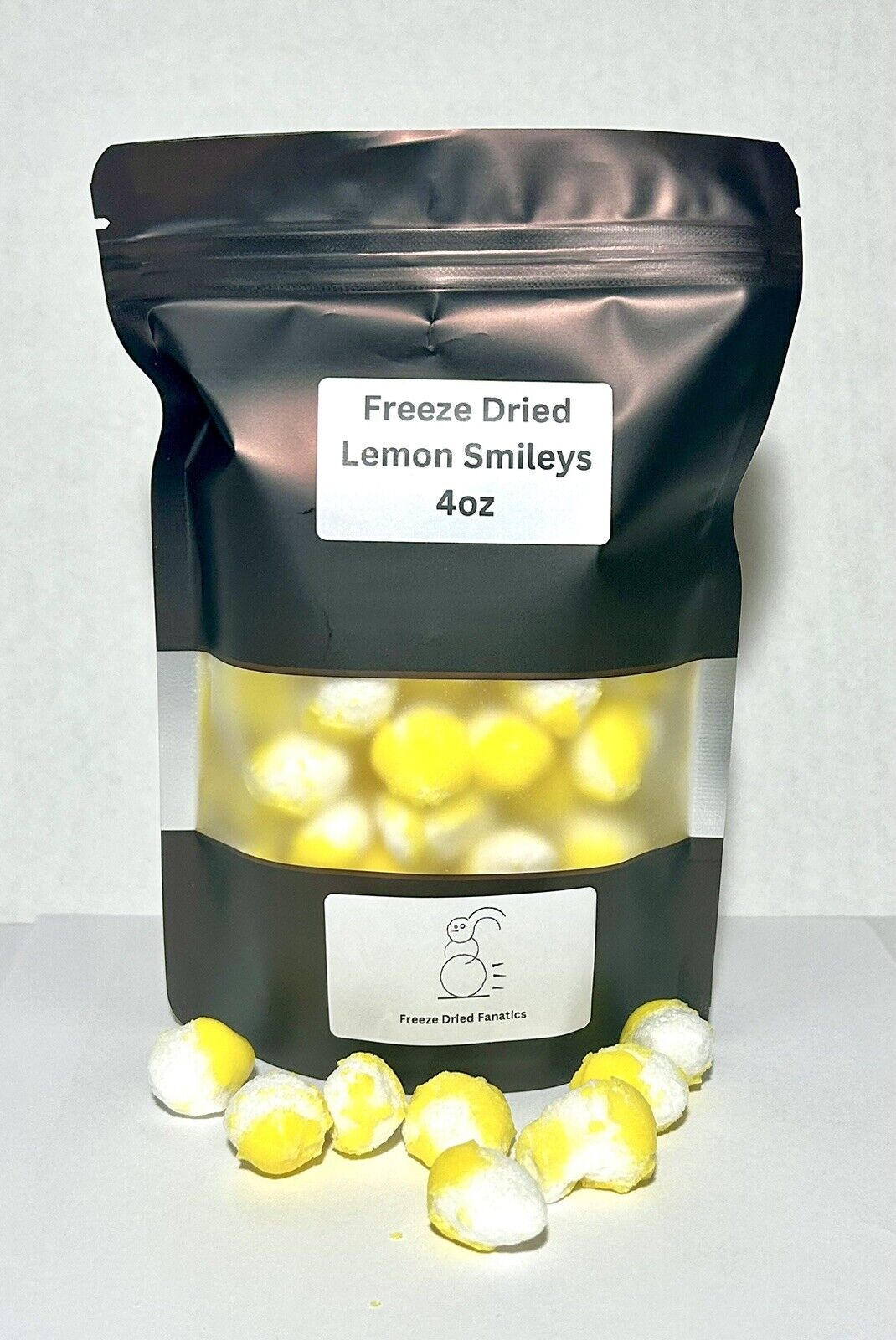 Freeze Dried Candy Lemon Smiley *4oz* Made Fresh Each Order