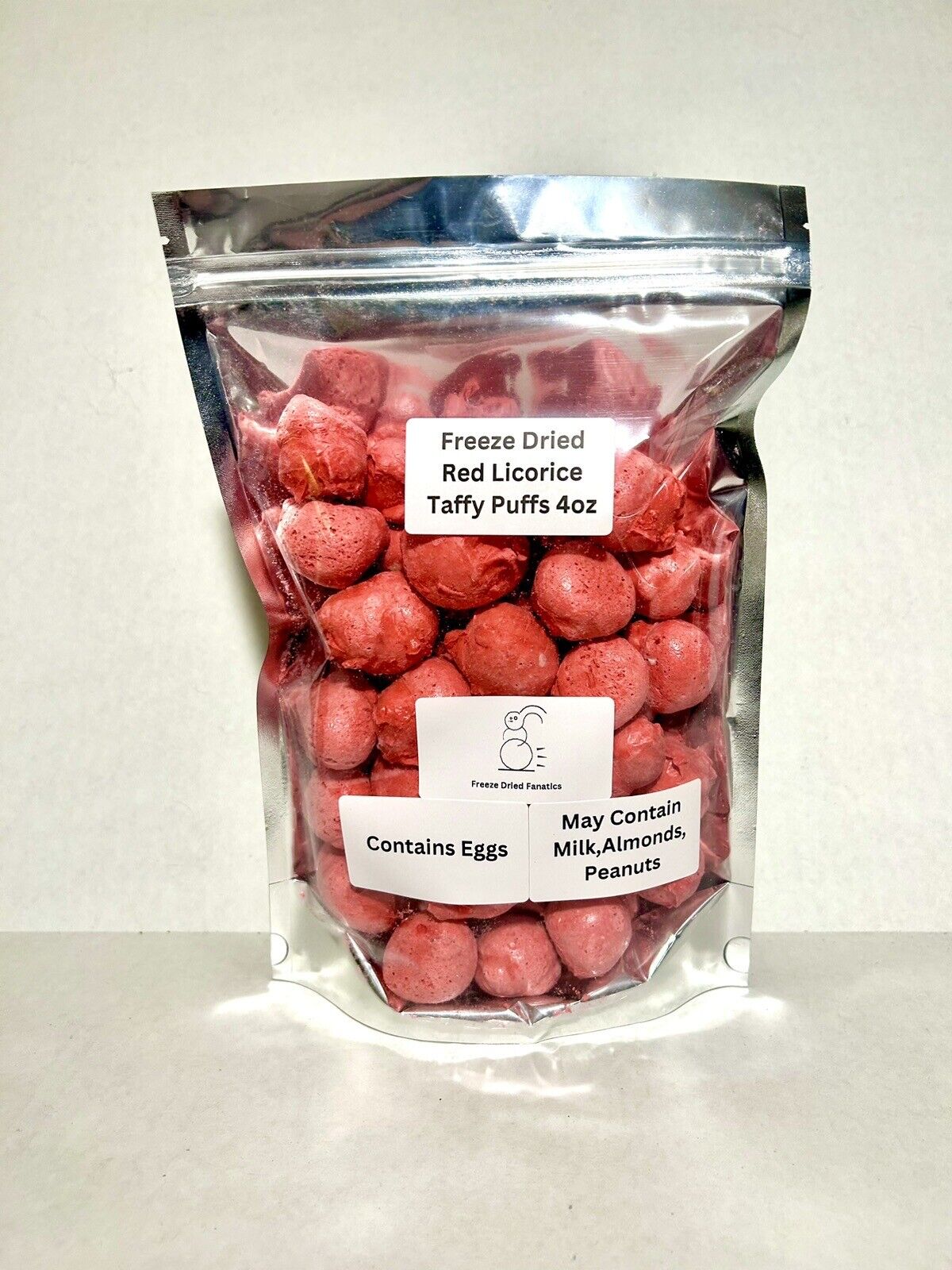 Freeze Dried Red Licorice Saltwater Taffy 4 Oz Made Fresh