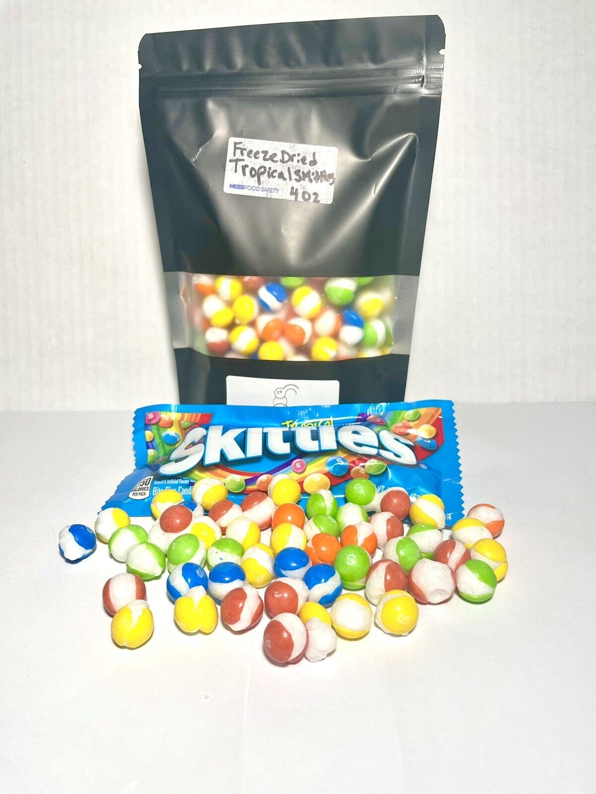 Freeze Dried Skittles Candy 4 OZ *Tropical Flavor* Made Fresh
