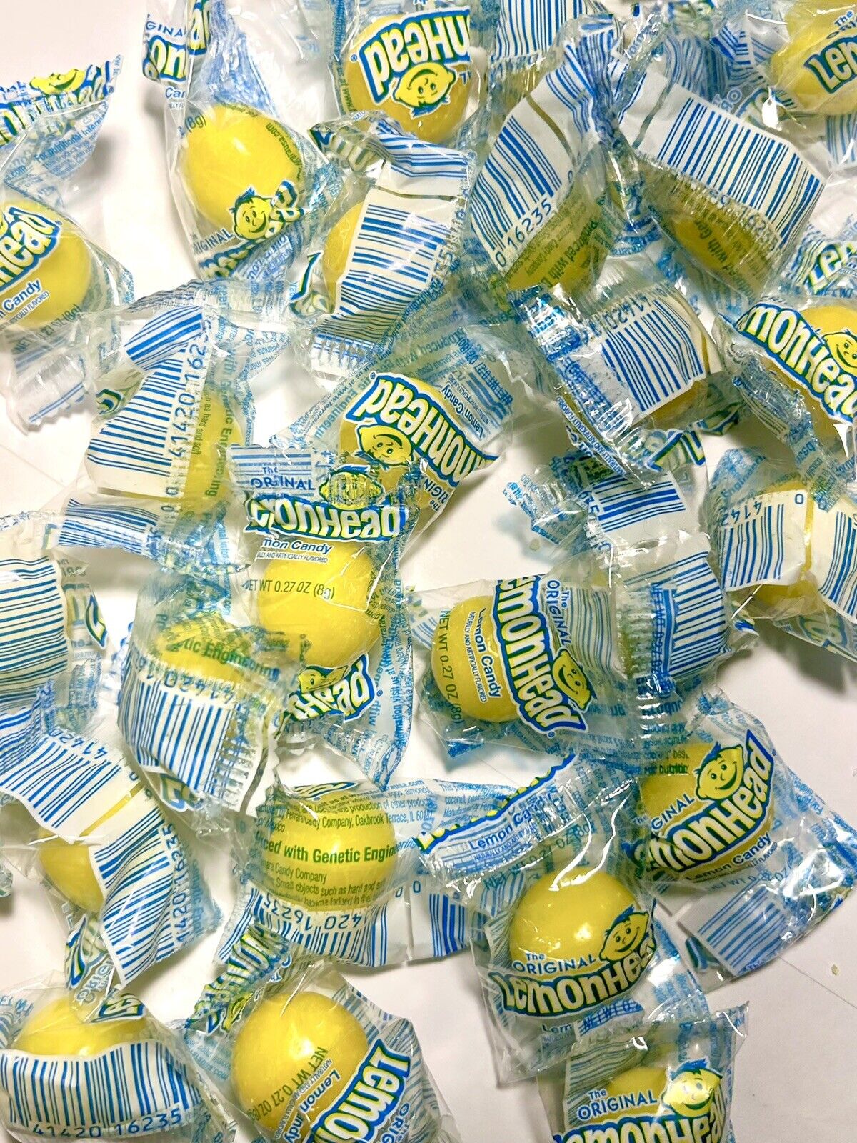 Ferrara Lemonhead Candy Bulk Container 1.5LB Sour Tart Lemon Candy Jar Fresh