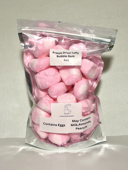 Freeze Dried Candy Bubble Gum Saltwater Taffy *4 Oz* Made Fresh To Order