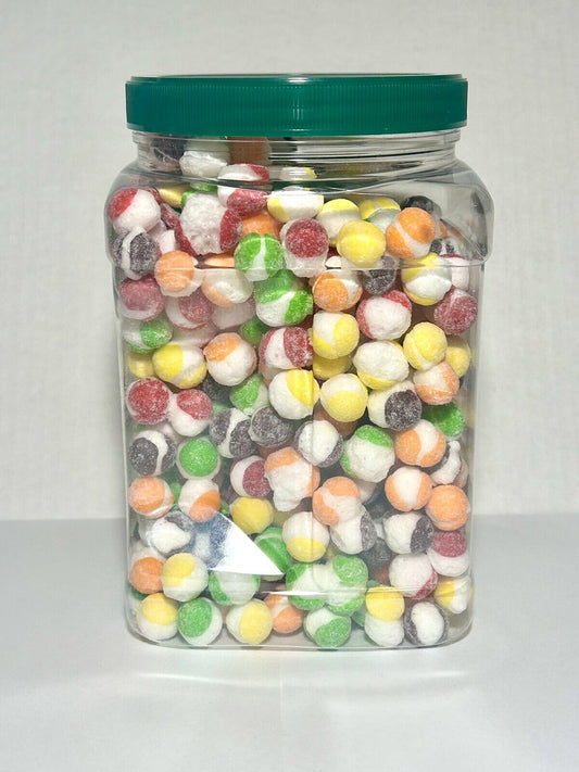 Freeze Dried Candy Sour Rainbow Crunch Jug 20 Oz Container Made Fresh Sealed Lid